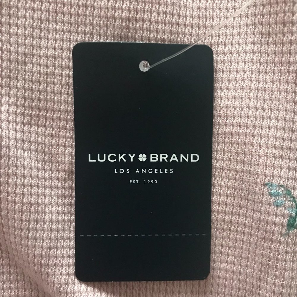 Lucky Brand Pink Floral Henley (NWT) - Picture 11 of 14